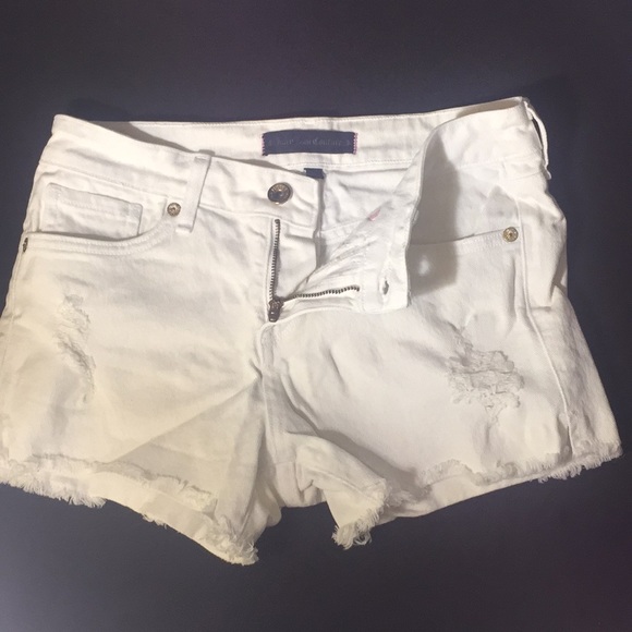 Juicy Jean Couture White Distressed Shorts - Picture 6 of 6